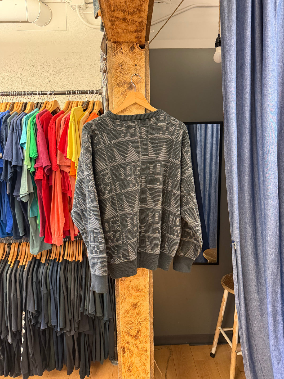 Vintage tosani patterned knitted sweater - XL