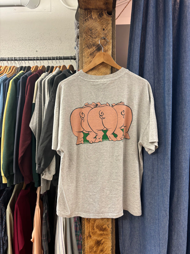 Vintage Pig White T-Shirt - XL