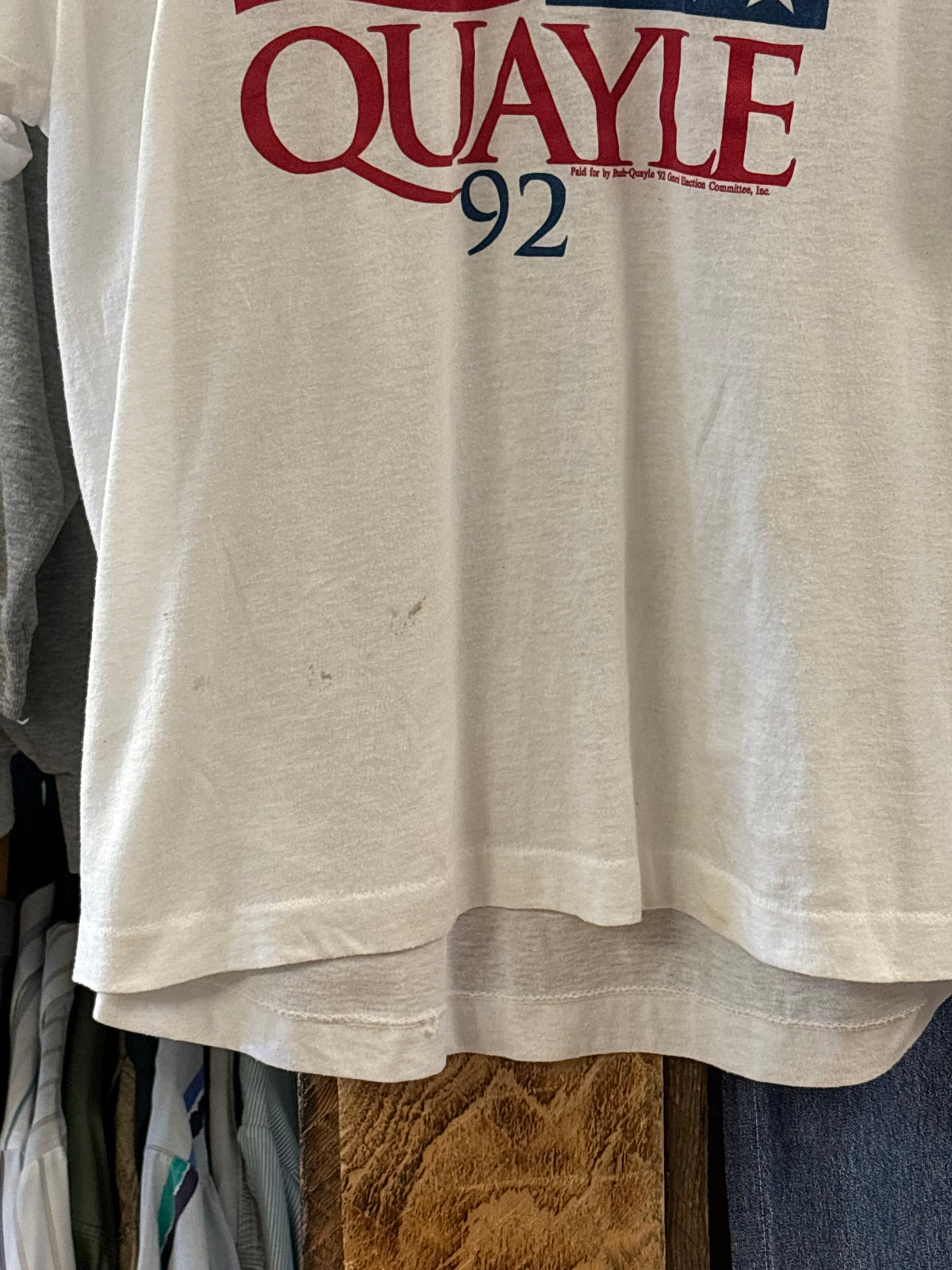 Vintage 92’ Bush Quayle White T-Shirt - L
