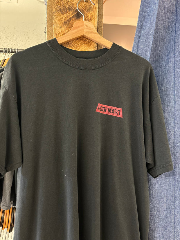 Vintage Roofmart Faded Black T-Shirt - XL