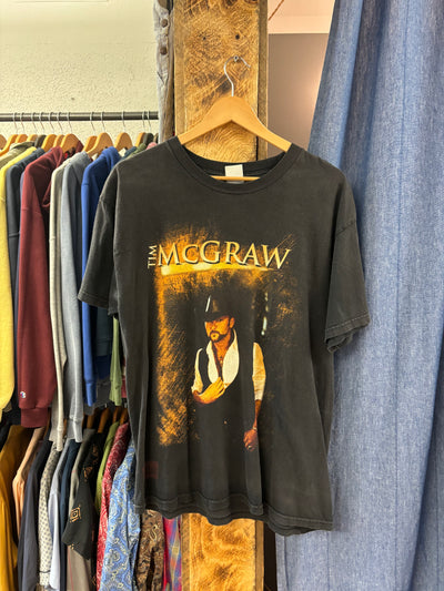 Vintage Tim McGraw 2007 Faded Black T-Shirt - L