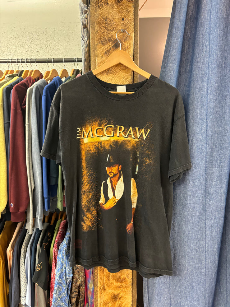 Vintage Tim McGraw 2007 Faded Black T-Shirt - L