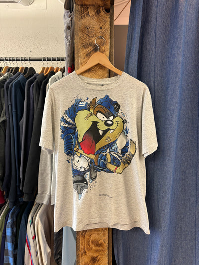 Vintage 1994 Taz Hockey Light Grey T-Shirt - L