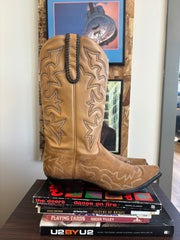 Cowboy Pointed Toe Tan Boots - 11