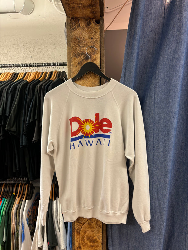 Vintage 80’s Dole Hawaii White Crewneck - L