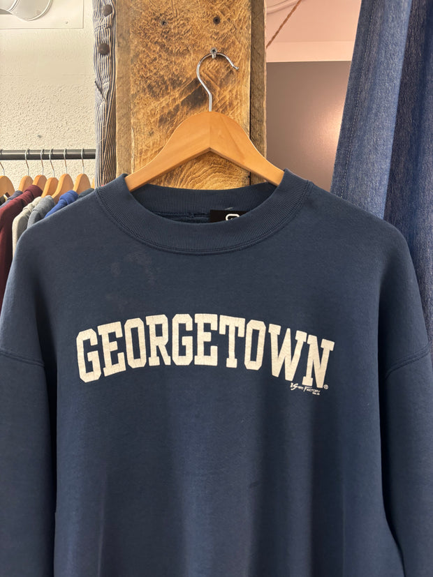 Vintage Georgetown Navy Crewneck - XL