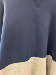 Vintage Russell Navy/Grey Blank Crewneck - L