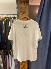 Vintage Edmonton Oilers Logo White T-Shirt - L