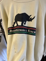 Vintage 80’s Abercrombie & Fitch Light Yellow Crewneck - M