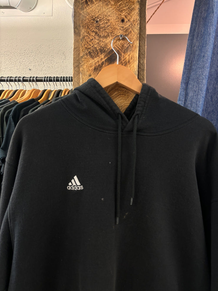 Vintage Adidas Black Hoodie - L