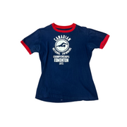 Vintage 1971 Canadian National Swimming Championships Ringer T-shirt - L