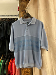 Vintage AZ Sport Light Blue Polo T-shirt - L