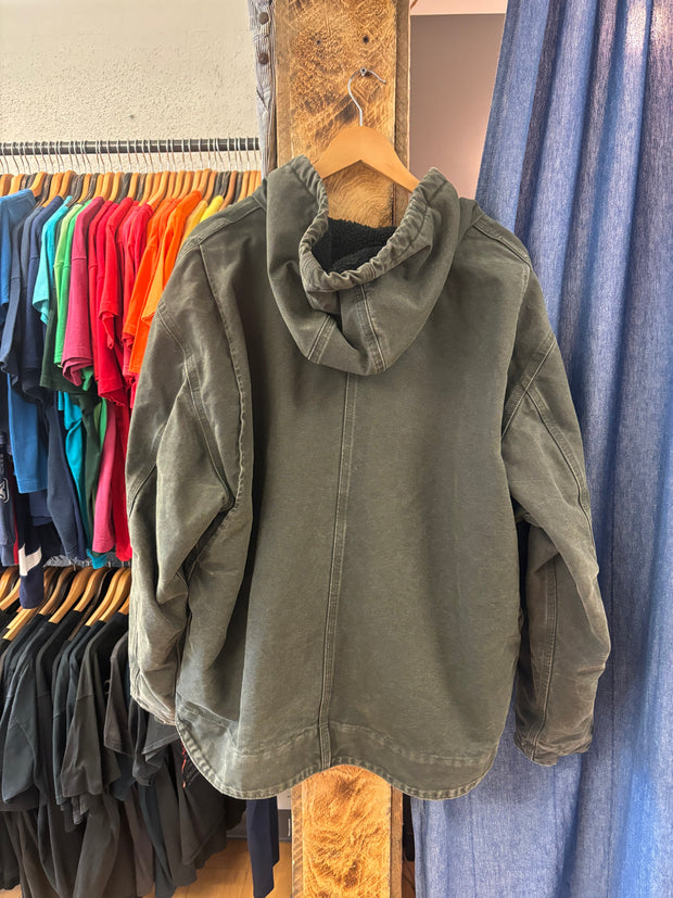 Vintage Carhartt Hooded Dark Green Jacket - XXL