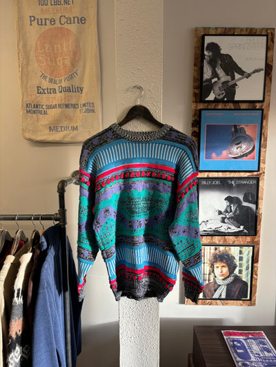 Vintage “Saturday’s” 3D Knit Sweater - M