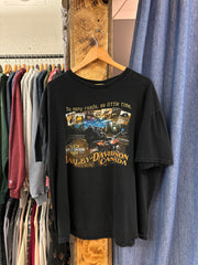 Vintage Harley Davidson “So many roads, so little time” Black T-Shirt - XL