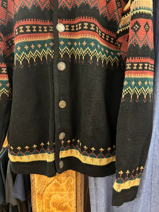 Vintage Norvyk women's patterned cardigan - M