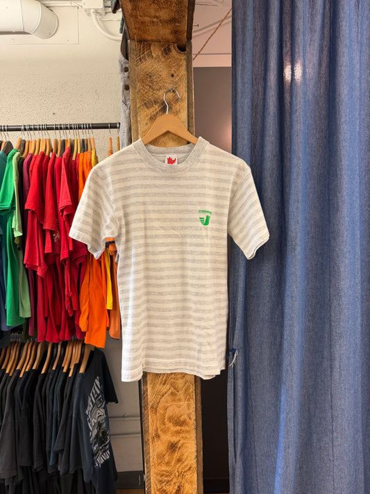 Vintage converse striped white t-shirt - S