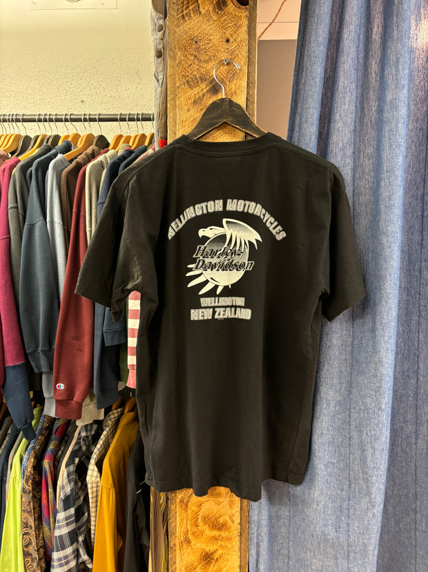 Vintage 1997 Harley Davidson New Zealand Black T-Shirt - M