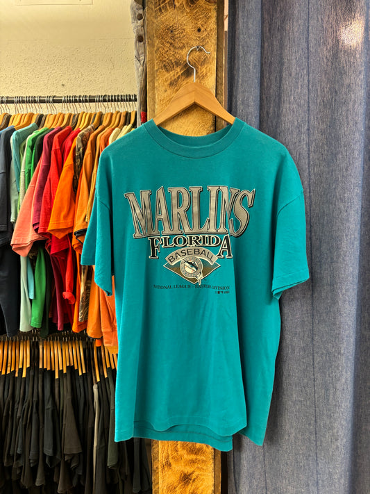 Vintage 1993 Marlins Teal T-shirt - L