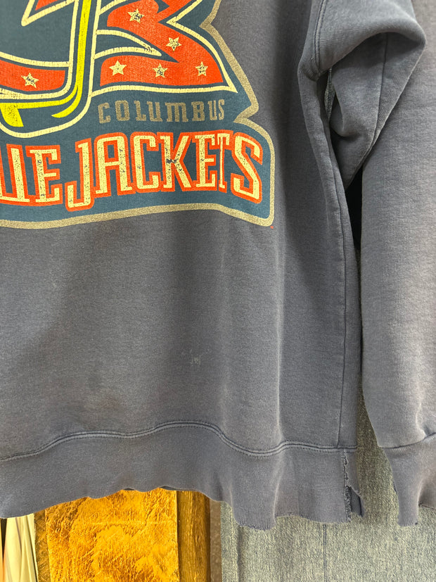 Vintage Starter Columbus Blue Jackets Faded Purple Crewneck - L