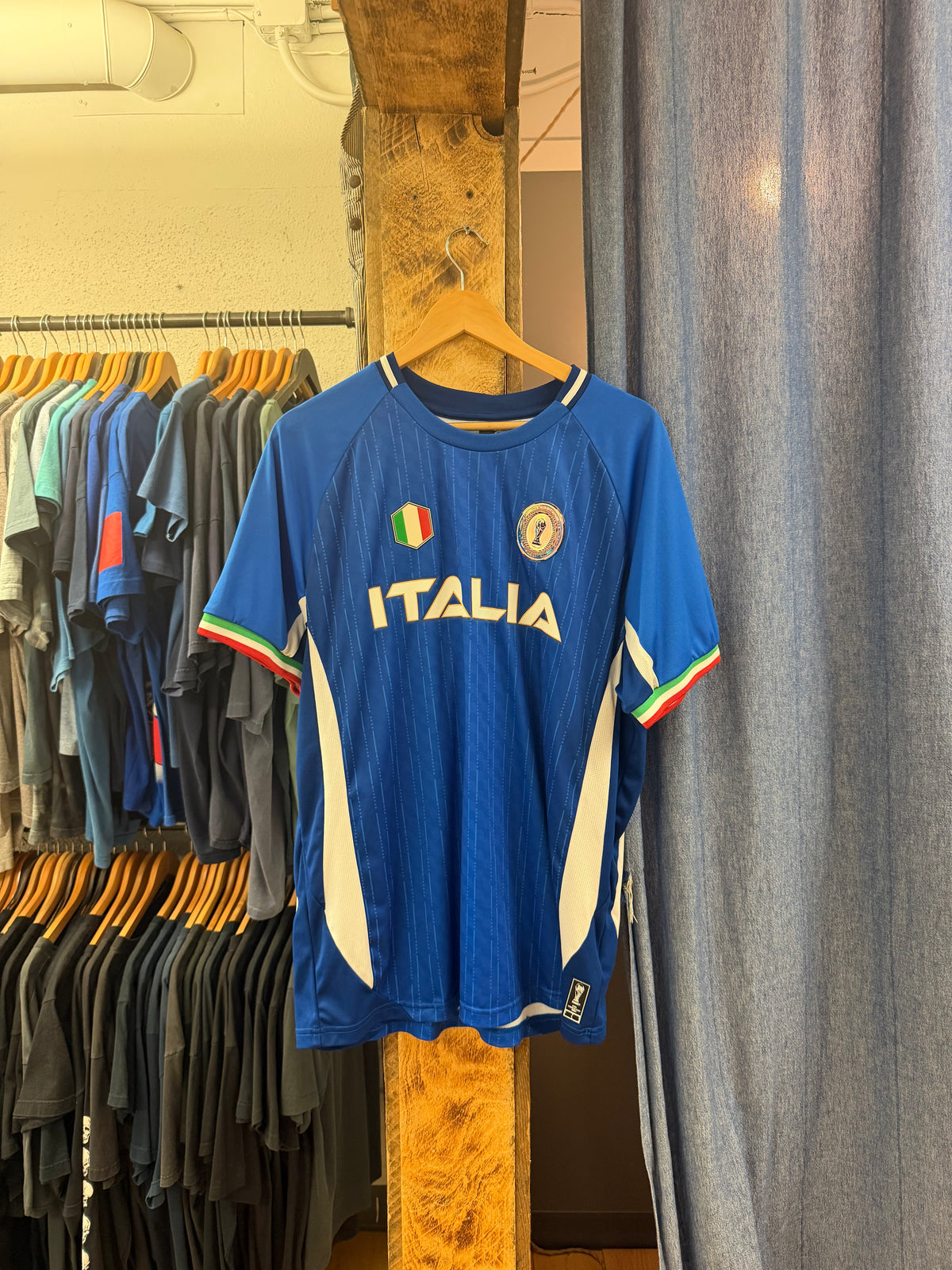 Vintage italia blue soccer jersey - XL