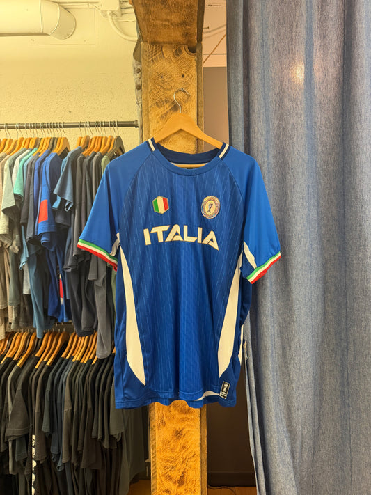 Vintage italia blue soccer jersey - XL
