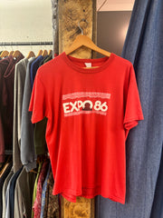 Vintage Expo 86 Vancouver Red T-Shirt - L