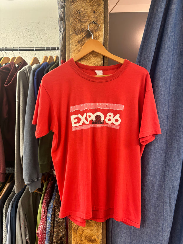 Vintage Expo 86 Vancouver Red T-Shirt - L