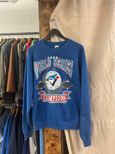 Vintage 1992 World Series Toronto Blue Jays Blue Crewneck - XL