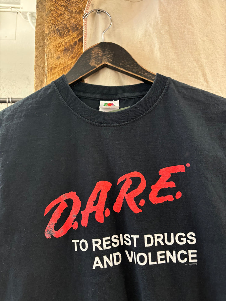 Vintage D.A.R.E "To Resist Drugs And Violence" Black T-shirt - S