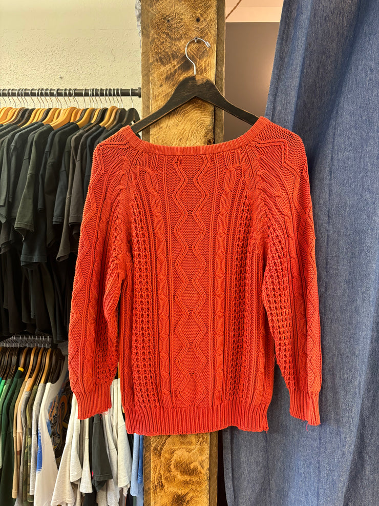 Vintage The Bay Orange Knit Sweater - M (W)