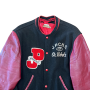 Vintage 60's J.P.C.H.S Varsity Red/Black Football Jacket - XL