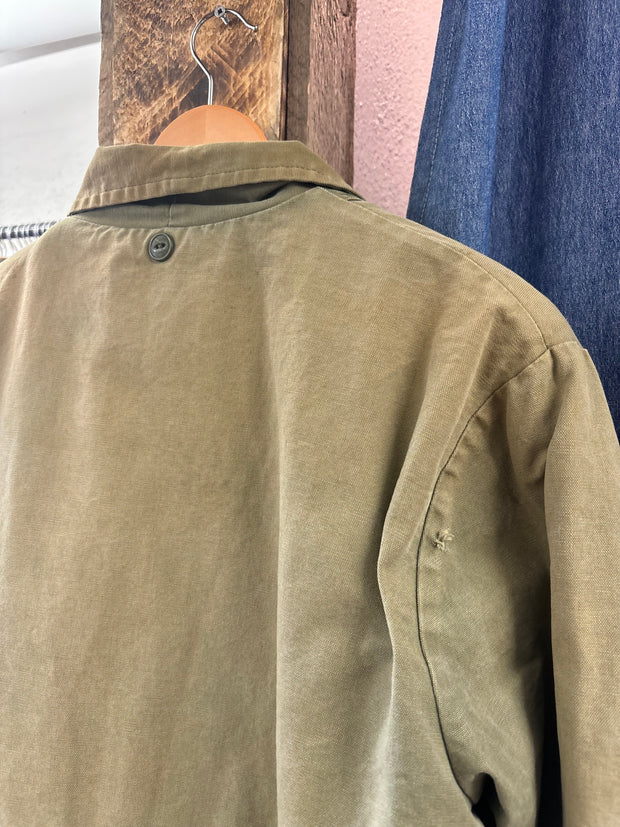 Vintage Military Green Heavy Jacket - L