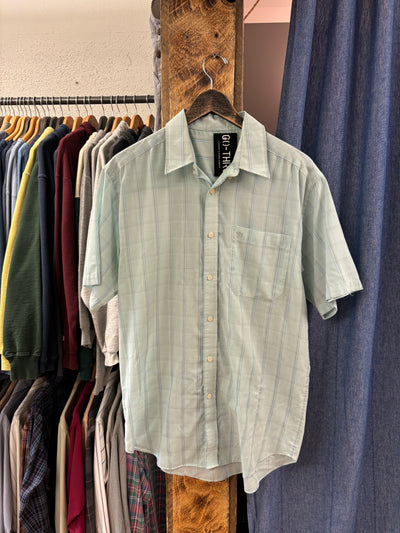Vintage Arnold Palmer Light Teal Short Sleeve Button Up Shirt - XL