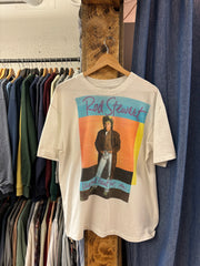 Vintage 1991 Rod Stewart Vagabond Heart Tour White T-shirt - XL