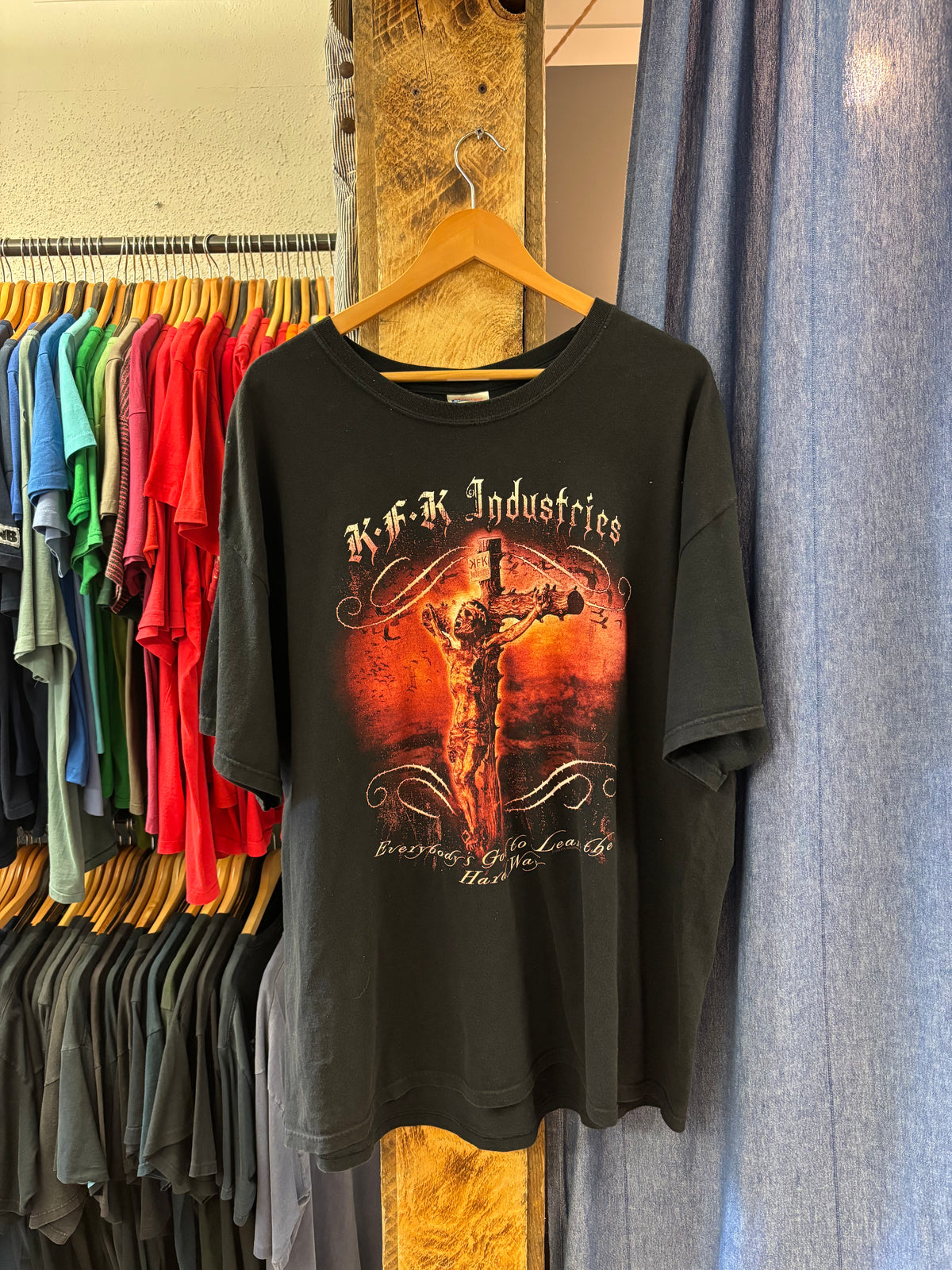 Vintage KFK Industries Black T-shirt - XXL