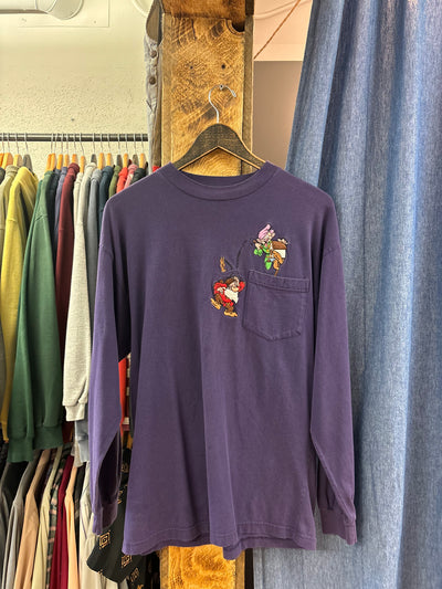 Vintage Grumpy Disney Purple Longsleeve T-Shirt - L