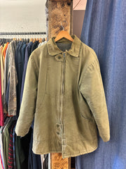 Vintage Military Green Heavy Jacket - L