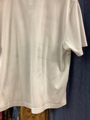 Vintage Nautical Patterned White Polo T-Shirt - L
