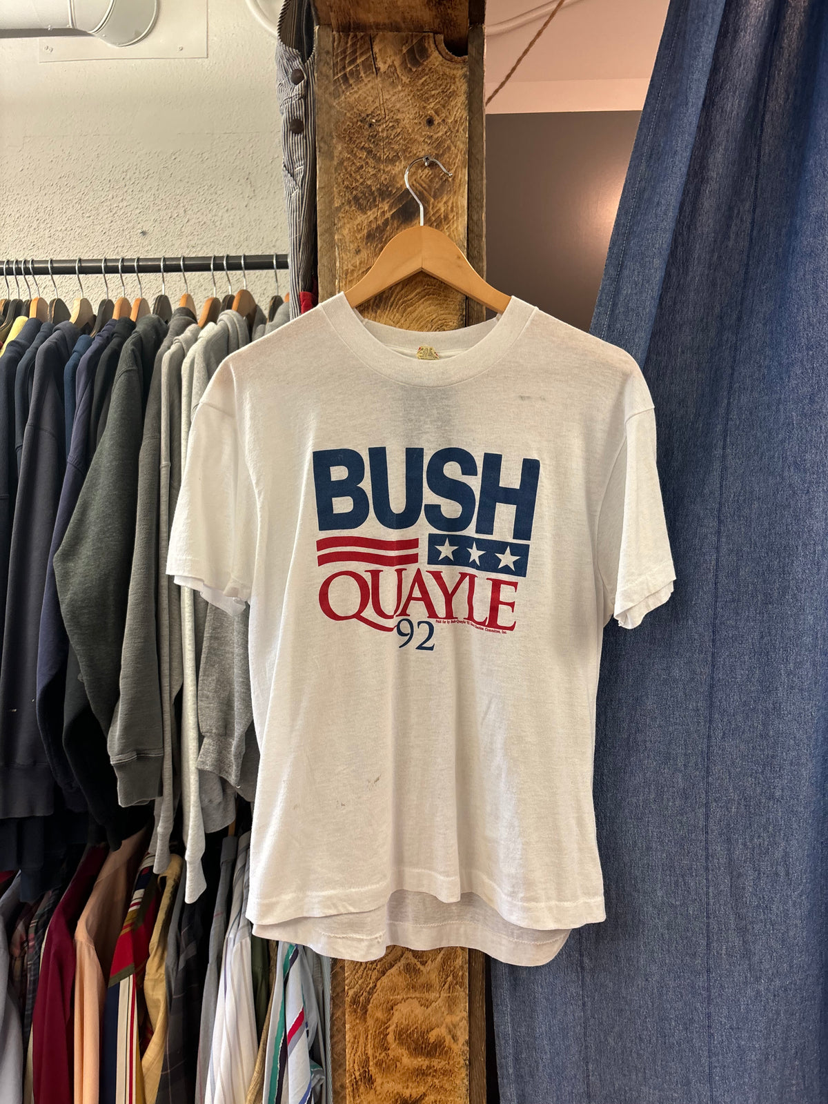 Vintage 92’ Bush Quayle White T-Shirt - L