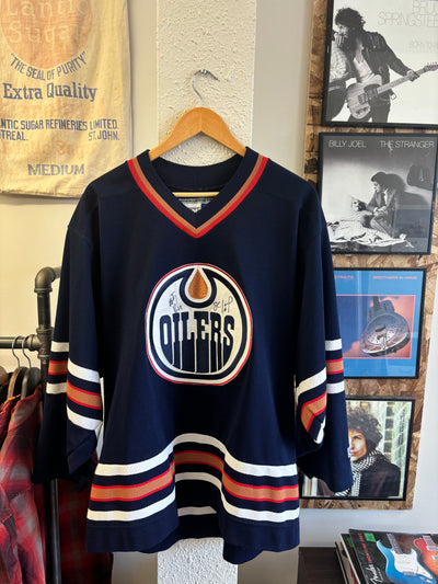 Vintage Edmonton Oilers CCM Hockey Jersey - L