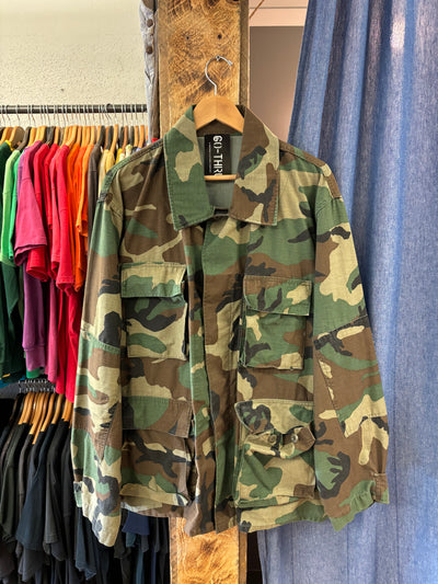 Vintage Camouflage Button Up Jacket - XXXL