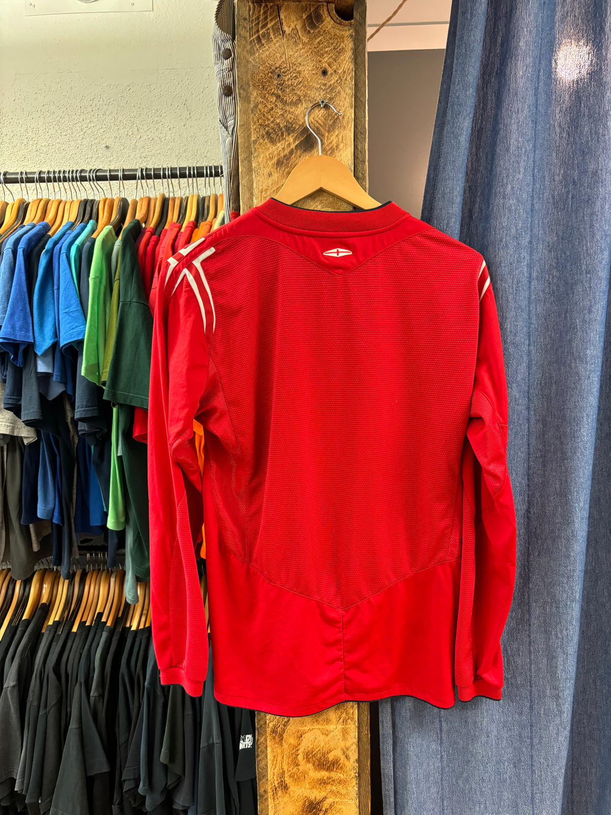 Vintage England Umbro Red Longsleeve Jersey - L