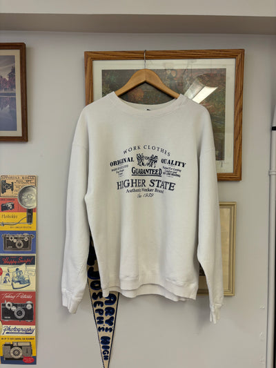 Vintage "Work Clothes" White Crewneck - L