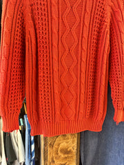 Vintage The Bay Orange Knit Sweater - M (W)