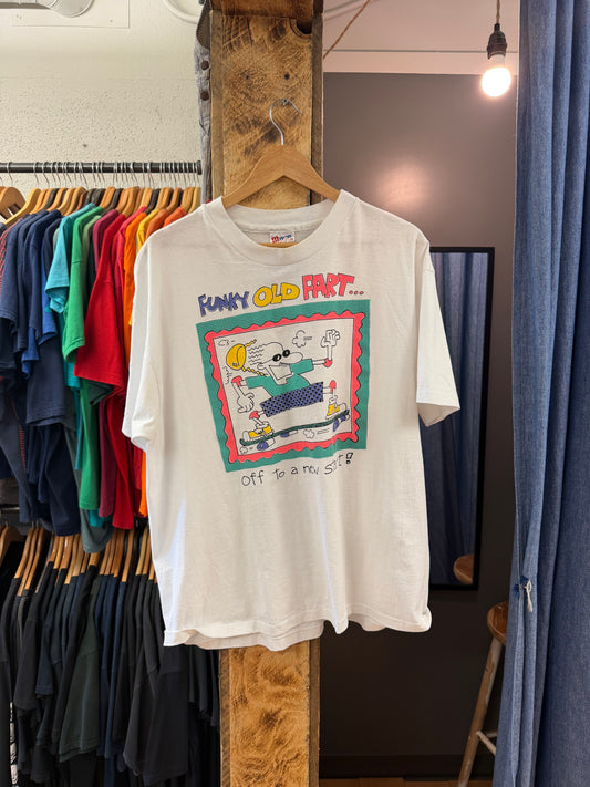 Vintage funky old fart graphic t-shirt - XL