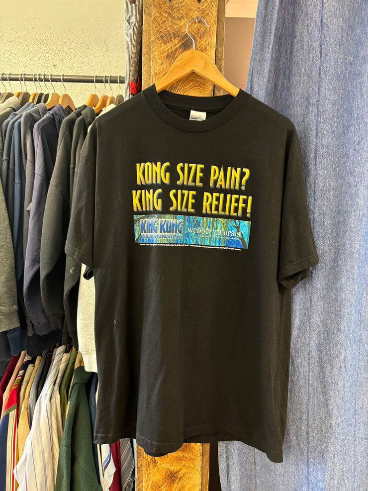 Vintage “Kong Size Pain? King Size Relief!” Black T-Shirt - XL