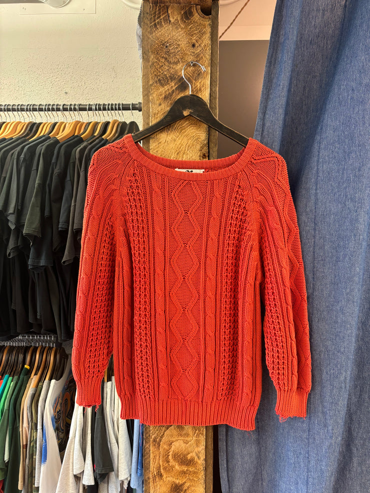 Vintage The Bay Orange Knit Sweater - M (W)