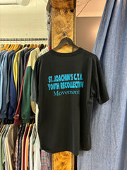 Vintage Breaking Thru Darkness Jesus Is The Light Black T-Shirt - XL