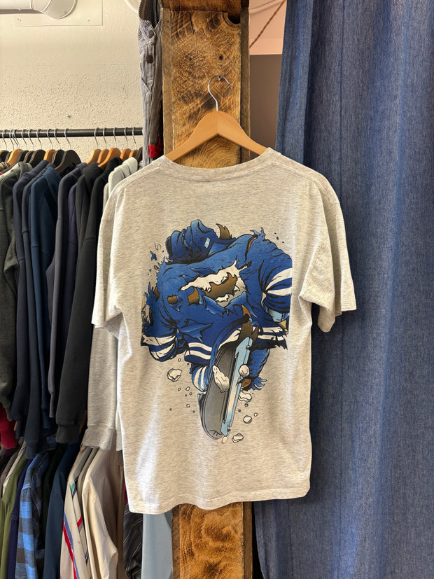 Vintage 1994 Taz Hockey Light Grey T-Shirt - L